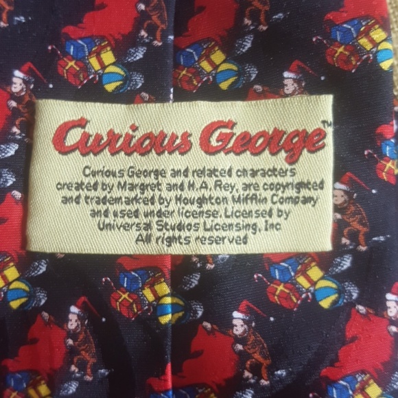 Curious George Christmas Necktie - Picture 3 of 4